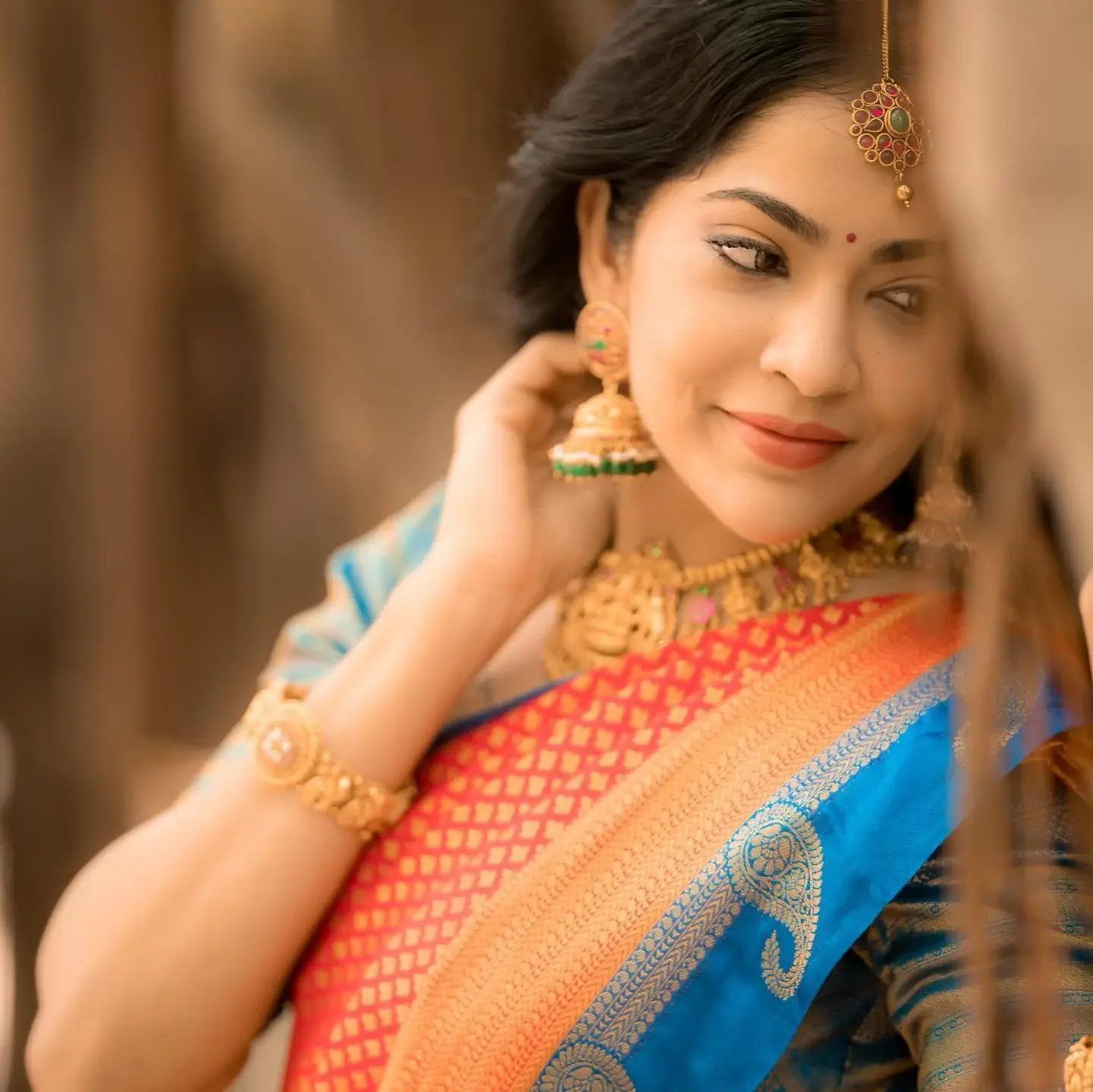 TV Actress Ramya Subramanian In Orange Saree